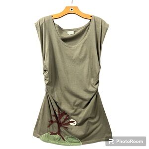 Synergy Organic Clothing Olive Dress with Tree Design